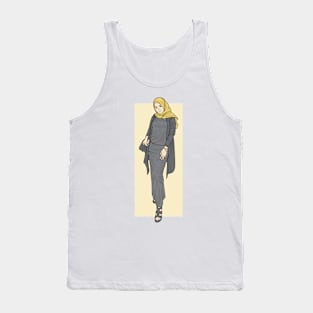 Woman In Black Outfit Tank Top